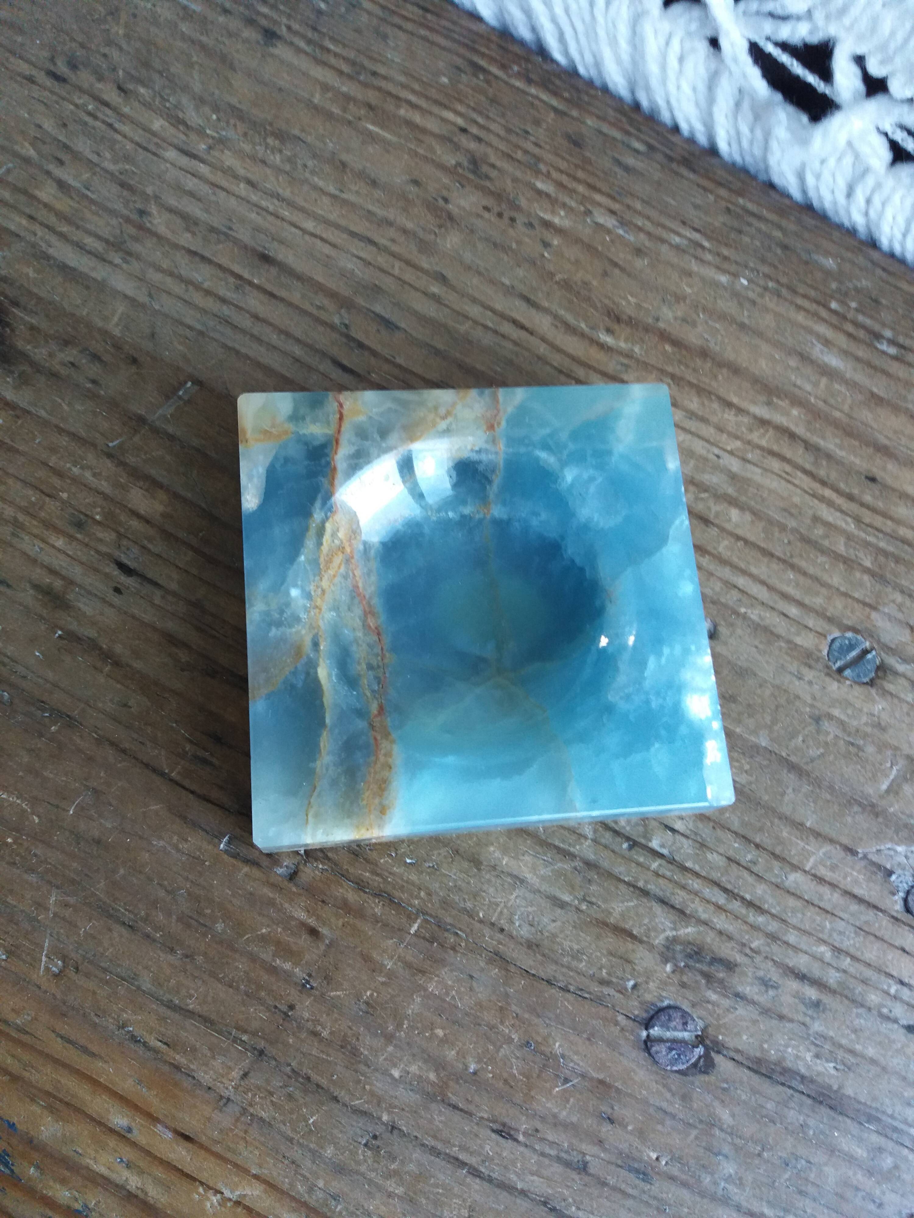 Blue onyx pocket ashtray