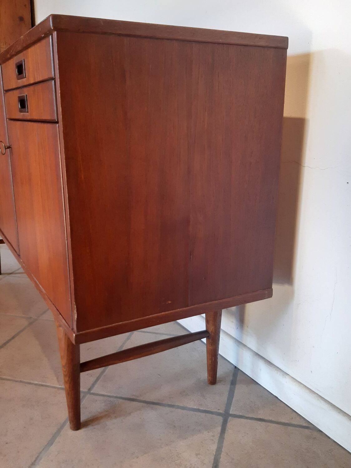 Scandinavian vintage sideboard 3 doors 2 drawers