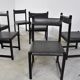 Set of 6 brutalist dining chairs by Emiel Veranneman for Decoene, 1970s