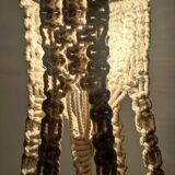 Lámpara de techo de macramé. Spain, 1980s.