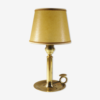 Golden brass candlestick lamp