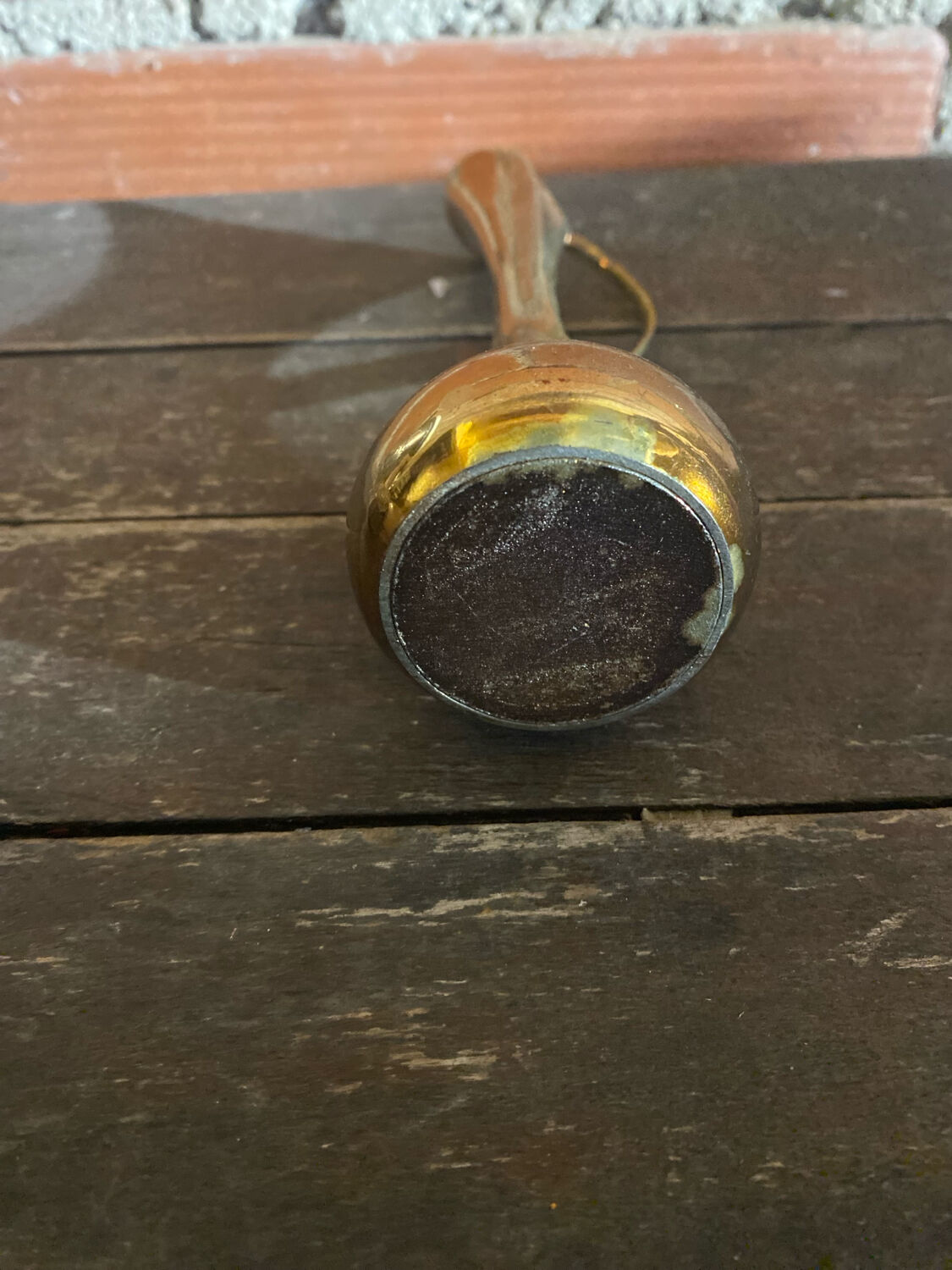 Vintage Gold Metal MCM Bud Soliflore Vase