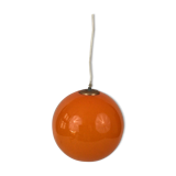 Vintage 70s orange glass pendant lamp