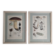 Two old engravings of watercolor mushrooms nineteenth century after G. Bernard