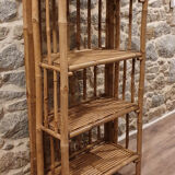 bamboo folding library, vintage, 60s