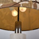 Pair of travertine lamps with three lights, Italy, 1970
