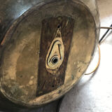 Vintage hammered brass lamp