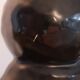Black enamel ceramic pitcher , signed Raymond camard 1950