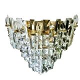 Kinkeldey crystal glass wall light, Austria 1970