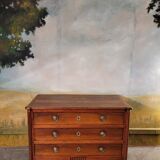 Commode époque Louis XVI en noyer massif