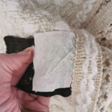 Bedspread vintage wool blanket 265x230 cm with its pillowcase