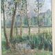 Painting Y. Guilmineau Painter Vendée, Deux Sèvres, Green Venice, Coulon.... 1946