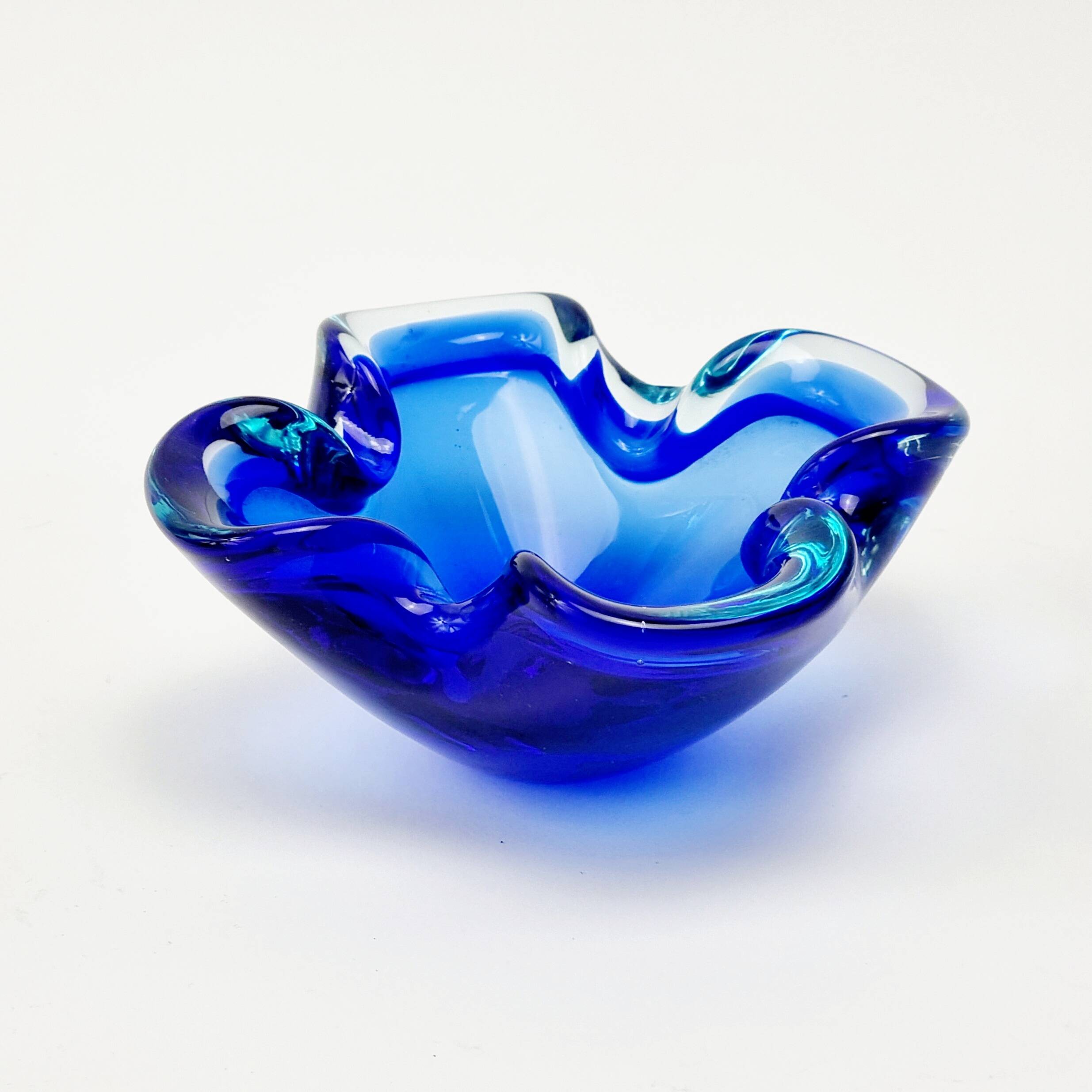Sommerso Murano Glass Ashtray or Bowl, Italy, 1960s