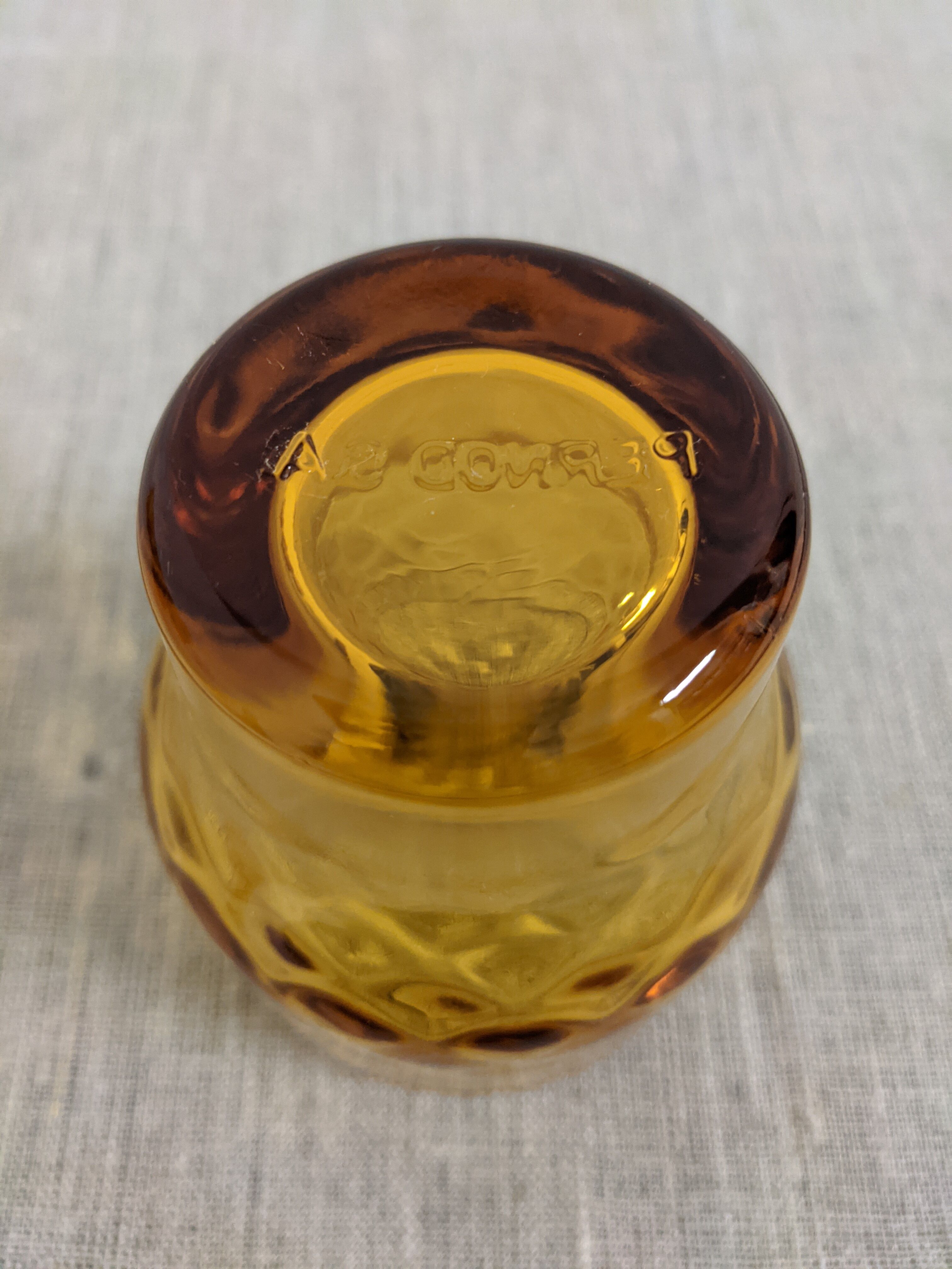 Set of 6 Pernaud amber glasses from the 60s/70s