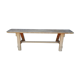 Old solid wood bench Epoque 1940/50