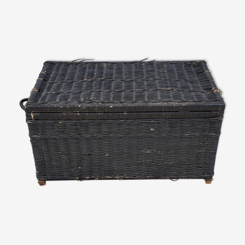 Vintage wicker trunk