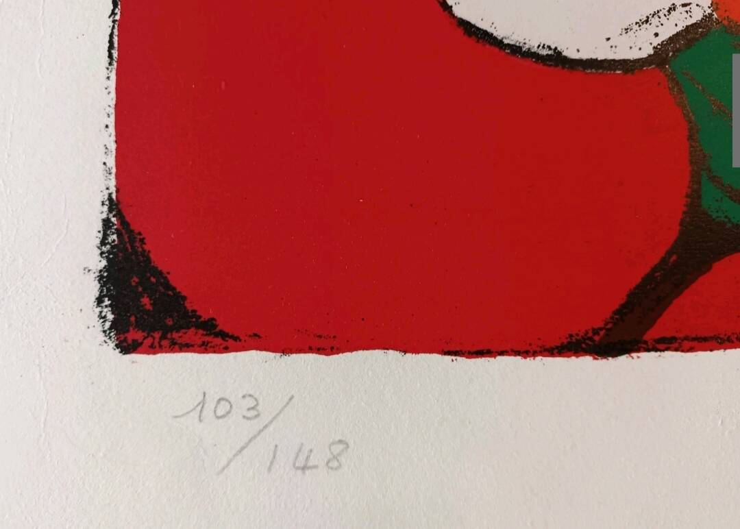 Domenico CANTATORE Lithograph Woman Reclining