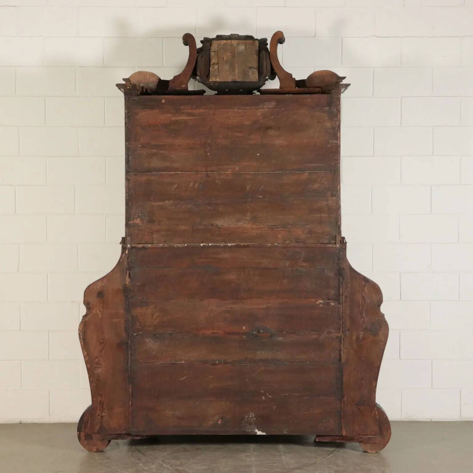 Antique trumeau with walnut mirrors, Italy 20th century
