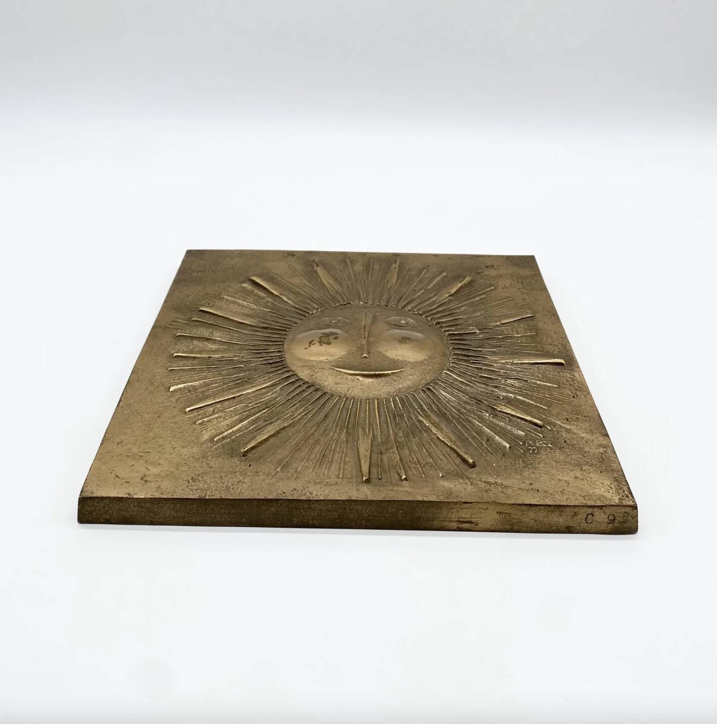 Bronze “Sun” by János Percz, 1977
