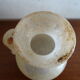 Vase with miniature handle Scavo Seguso Vetri d'Arte iridescent glass Murano 1950