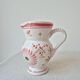 Petit pichet/vase vintage décor florale - Henriot Quimper