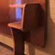 Solid wooden headboard and vintage veneer