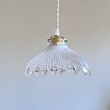 Suspension ancienne lustre abat jour en verre épais LAMP-7298