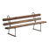 Banc ancien en fer et bois de pin – Europe centrale, vers 1920