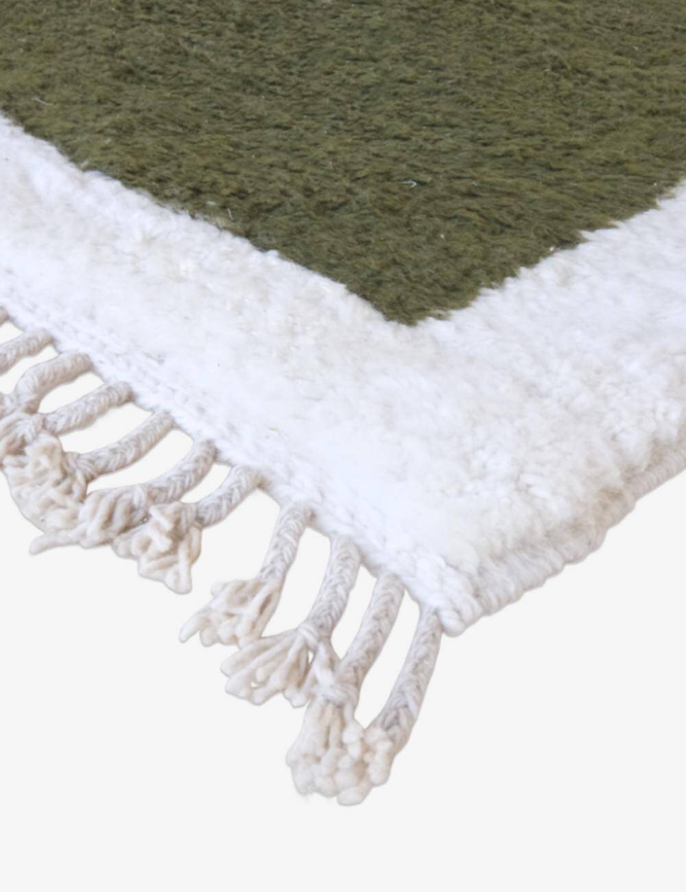 Contemporary Green and White Rug - 352 x 254 cm
