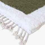 Contemporary Green and White Rug - 352 x 254 cm