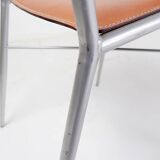 Set of 6 of italian vintage Arrben dining chairs, 1980s - Cognac Leather