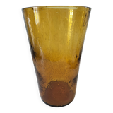 Large bubble glass vase
