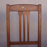 Set of 8 chairs and two fautuils of English style mahogany and mahogany veneer