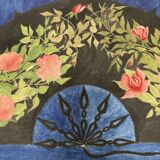 Watercolor with vintage fan