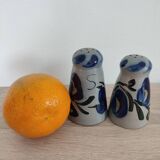 Vintage blue salt and pepper shaker set