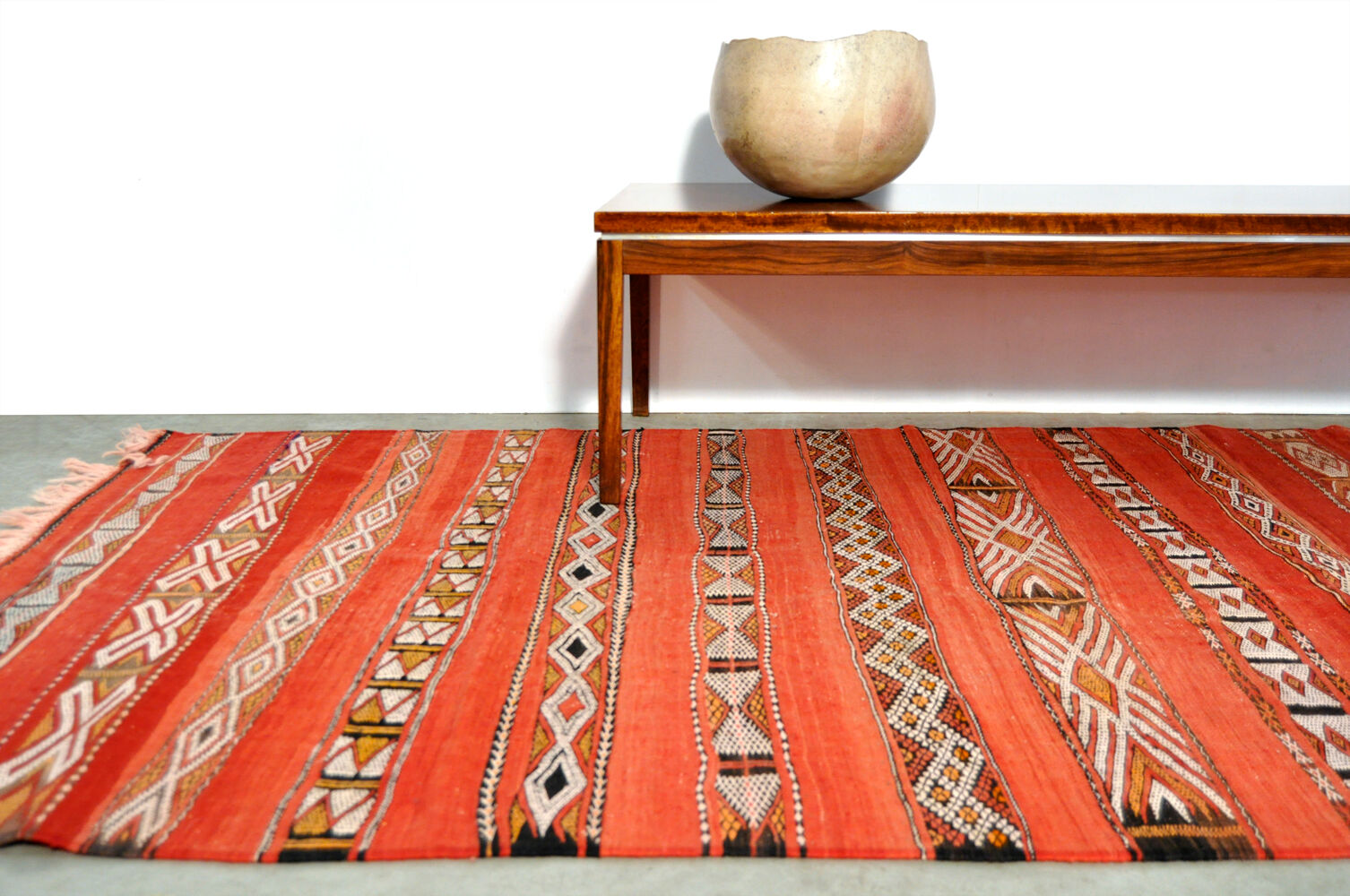 Hand-knotted rug from Morocco, 1980s  270x142cm