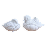 Pair of porcelain mandarin ducks John Jenkins
