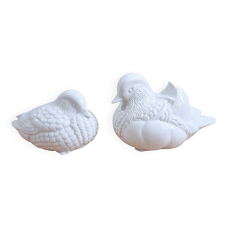 Pair of porcelain mandarin ducks John Jenkins