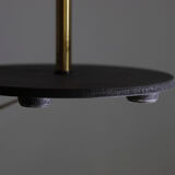 Scandinavian teak and brass floor lamp