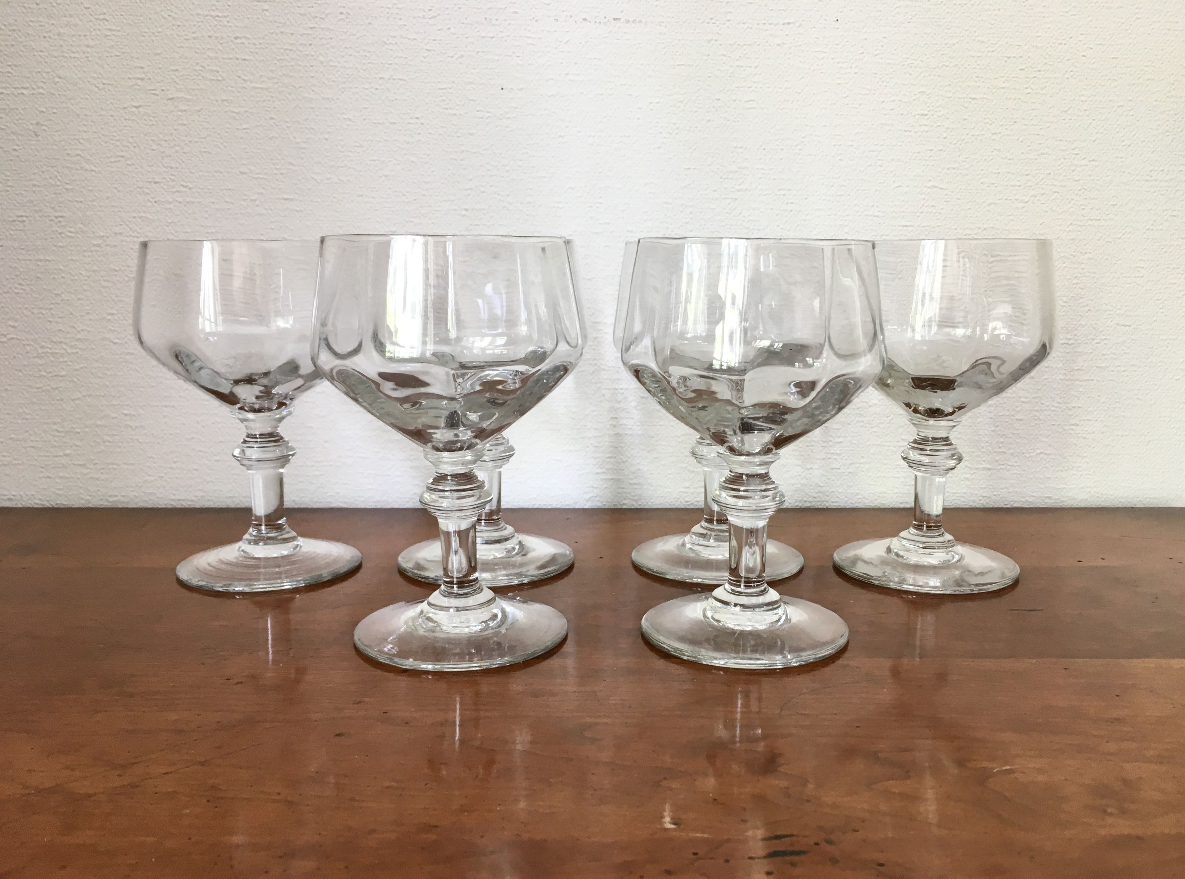 Set de 6 verres en cristal pour vin ou champagne