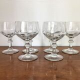 Set of 6 crystal glasses for wine or champagne