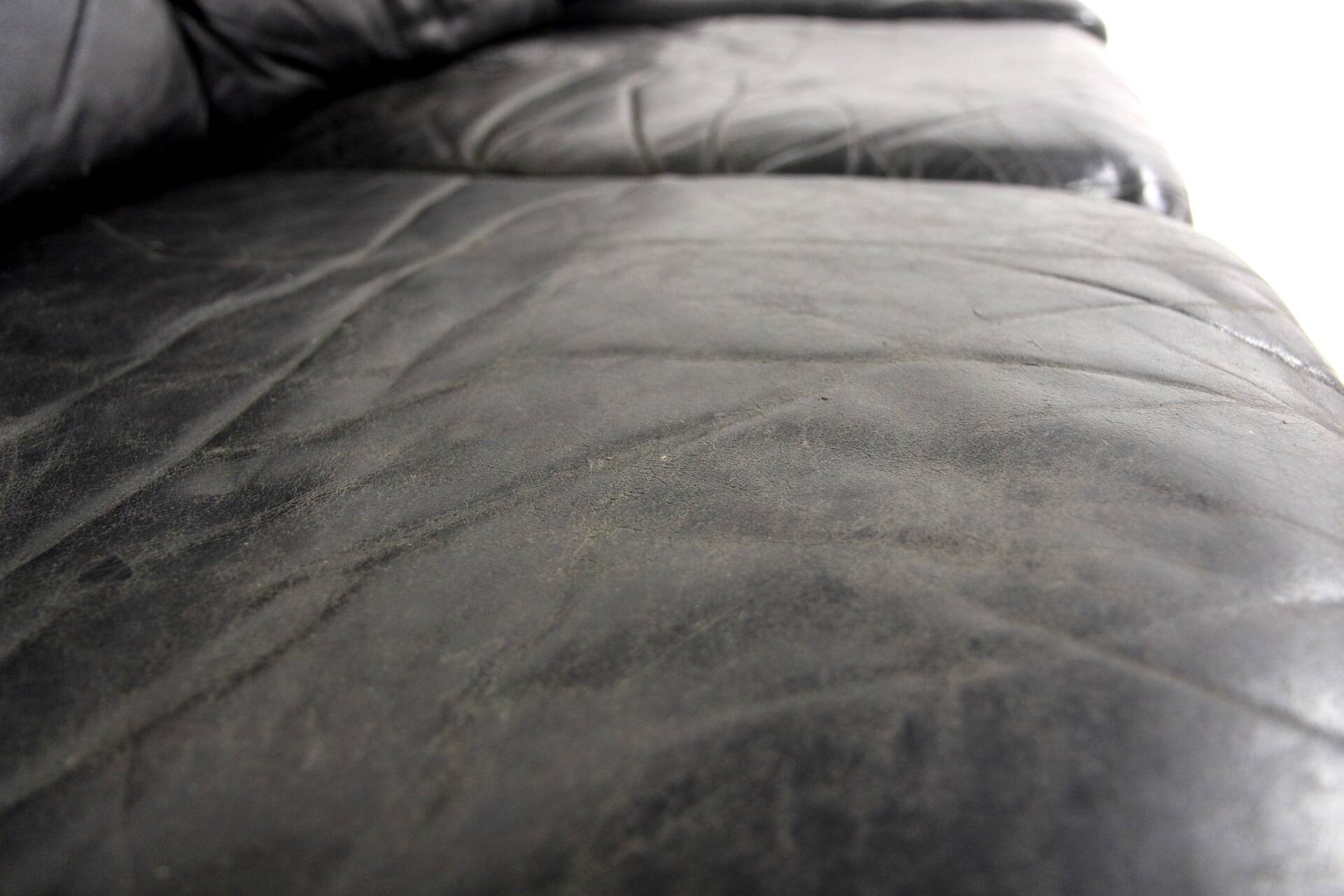 Scandinavian 3-seater leather sofa, Sweden, 1960s