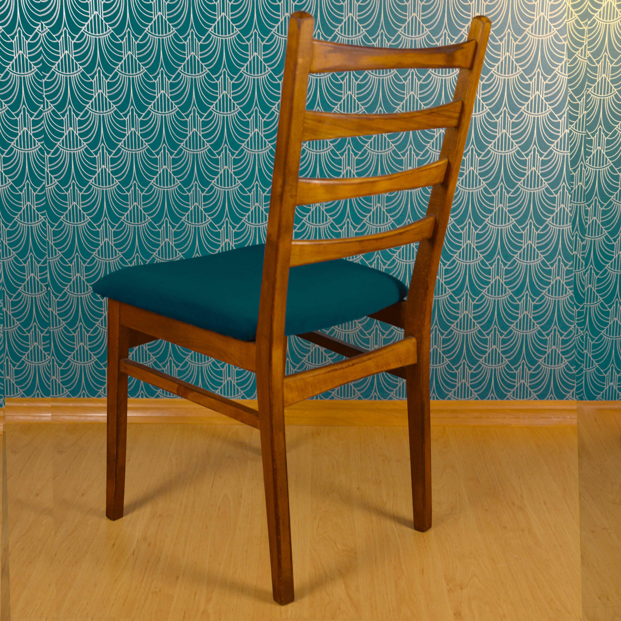 1960s modernist teak chair Lübke, Germany