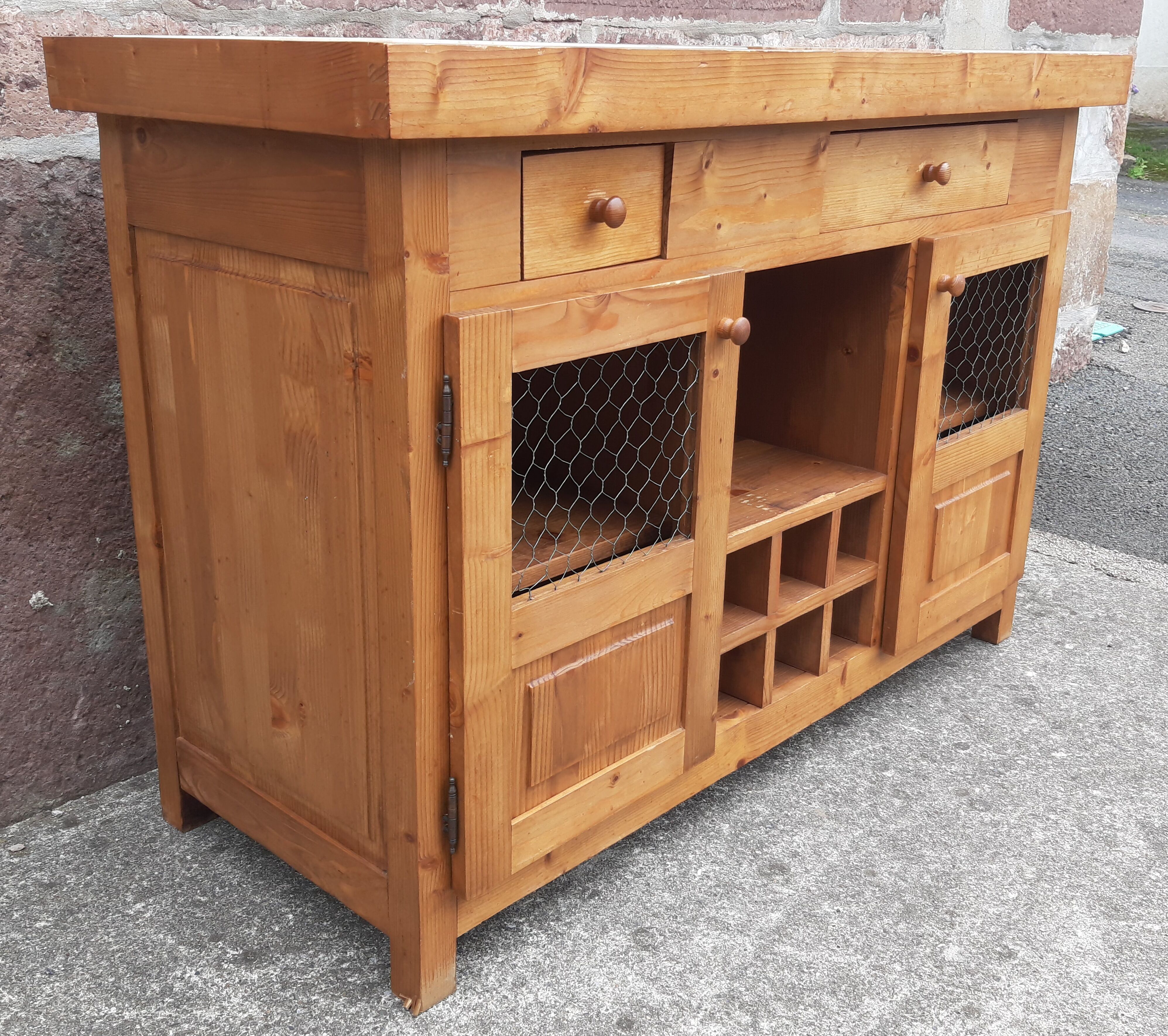 Buffet de cuisine - Billot - Table de boucher