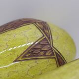 Set 2 Rare Vase Ovoïde signé F-T Legras Pare de verre Art deco 1930