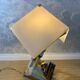 XXL two-tone table lamp in chrome and brass in the style of Willy Rizzo / Romeo Rega.