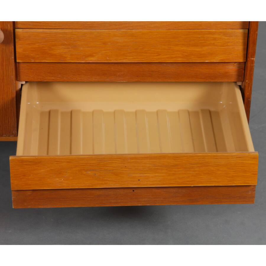 Vintage oak storage by Jiri Jiroutek, model U-458, 1960s