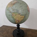 Old terrestrial globe Girard Barrère & Thomas