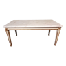 Louis XVI style coffee table in painted wood and marble