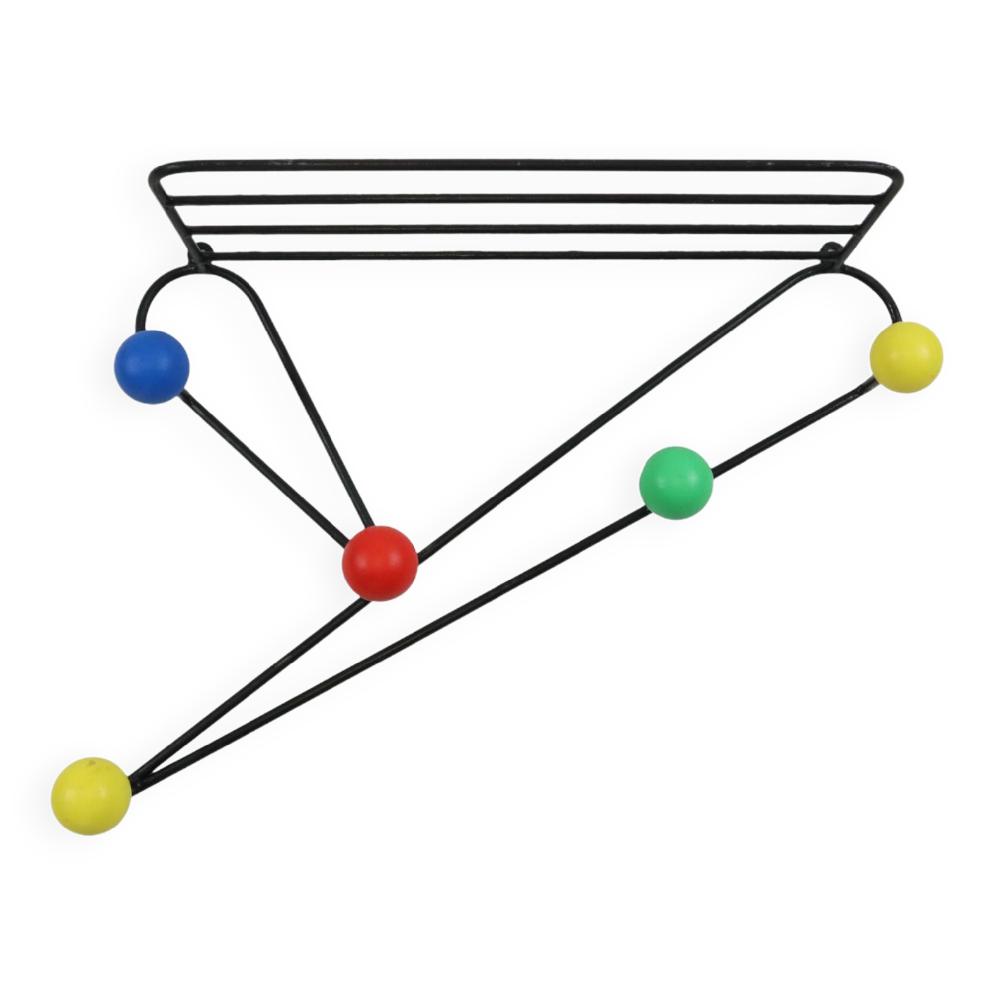 Coat rack design metal colored balls 70cm